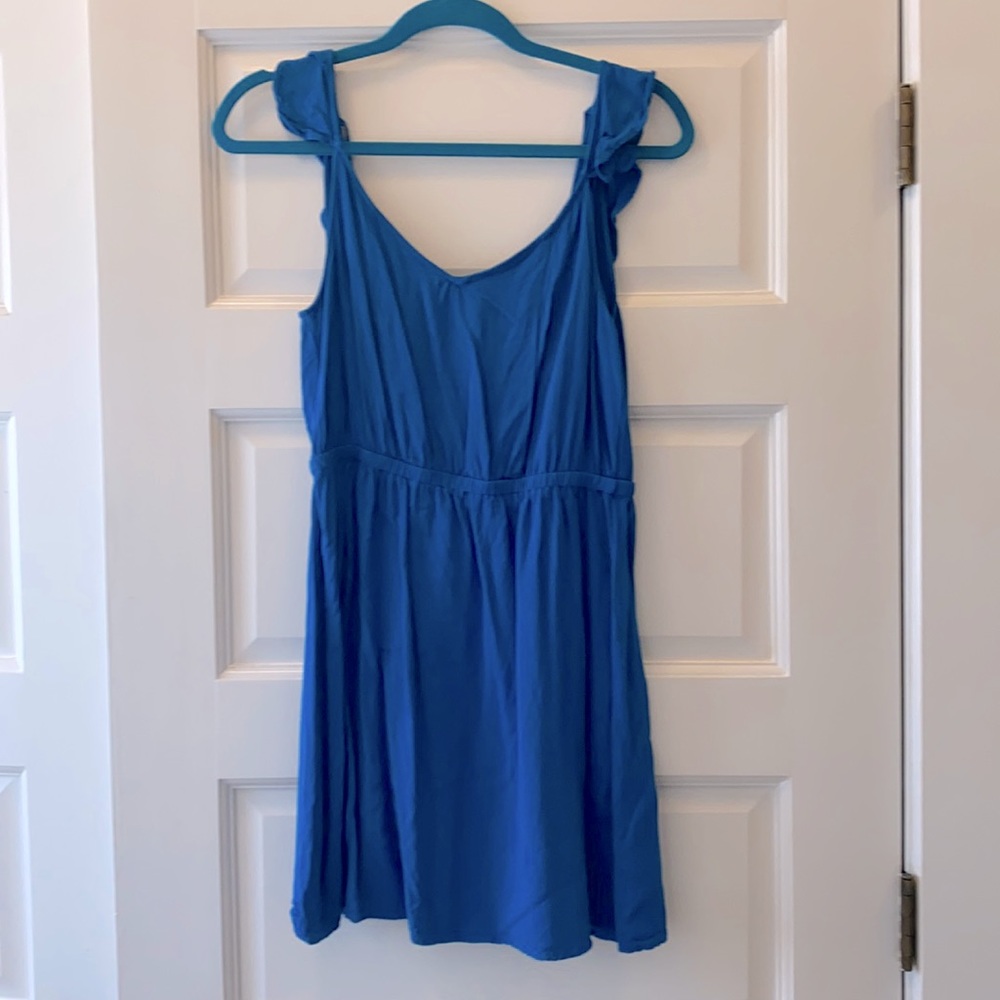 Royal blue rayon dress